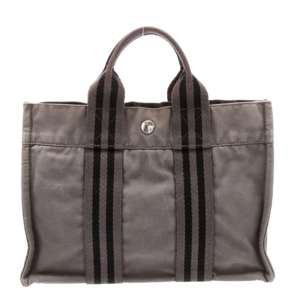 Hermes Toile Fourre-Tout PM Canvas Tote Bag - Picture 1 of 4